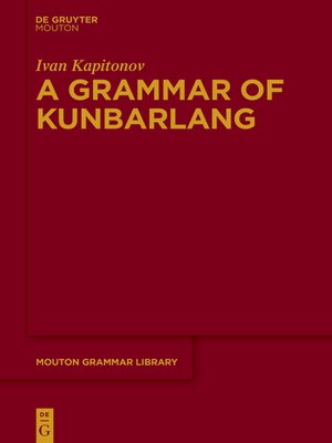 cover image of A Grammar of Kunbarlang
